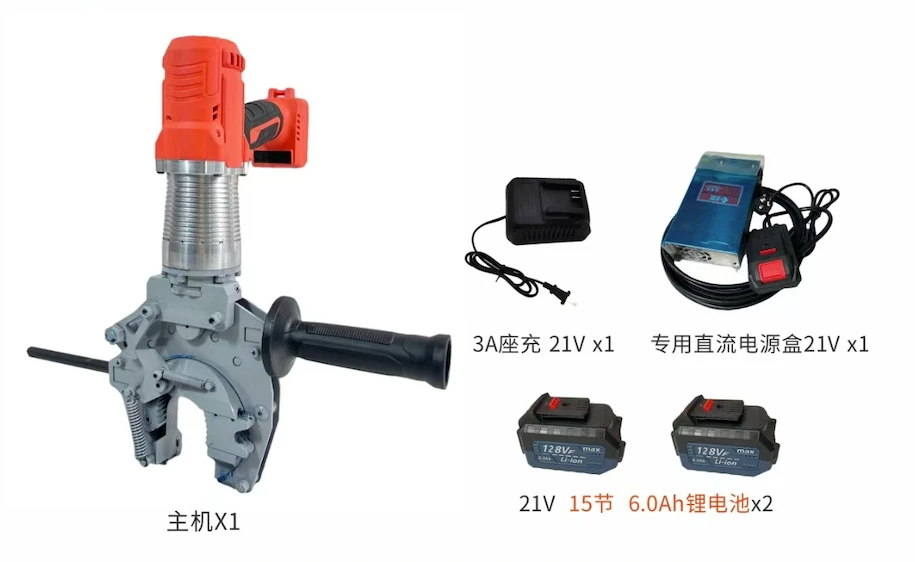 D53 Električni ključ za cijevi bez četkica Dual-Power Model 800N·m Visoki zakretni moment 16-53mm Čeljust 900W Bežični i kabelski 2-u-1 s 2× 6.0Ah baterije + DC adapter